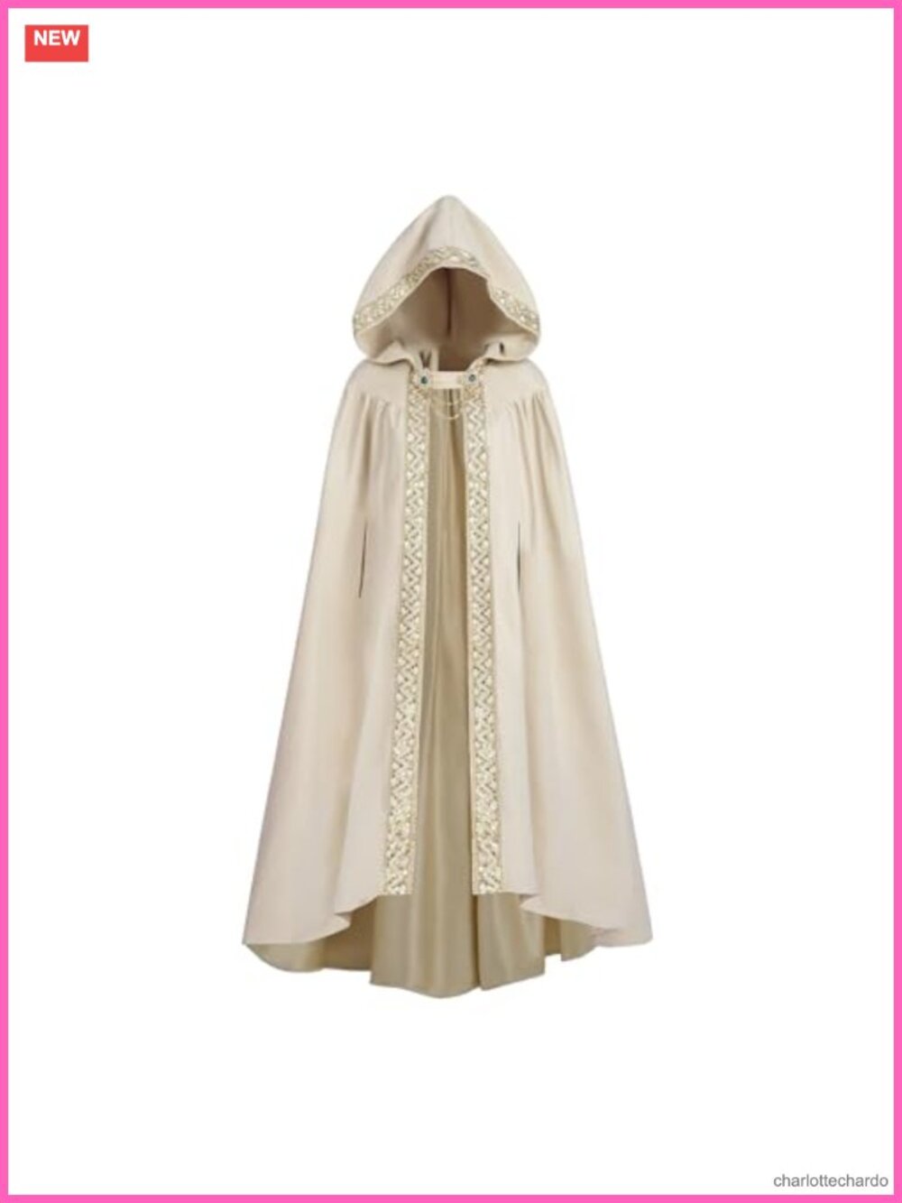 Womens Renaissance Hooded Cloak Suede Cape Medieval Cosplay Costume